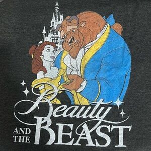 Disney Beauty and the Beast men's black short sleeve T-shirt Size 5XL